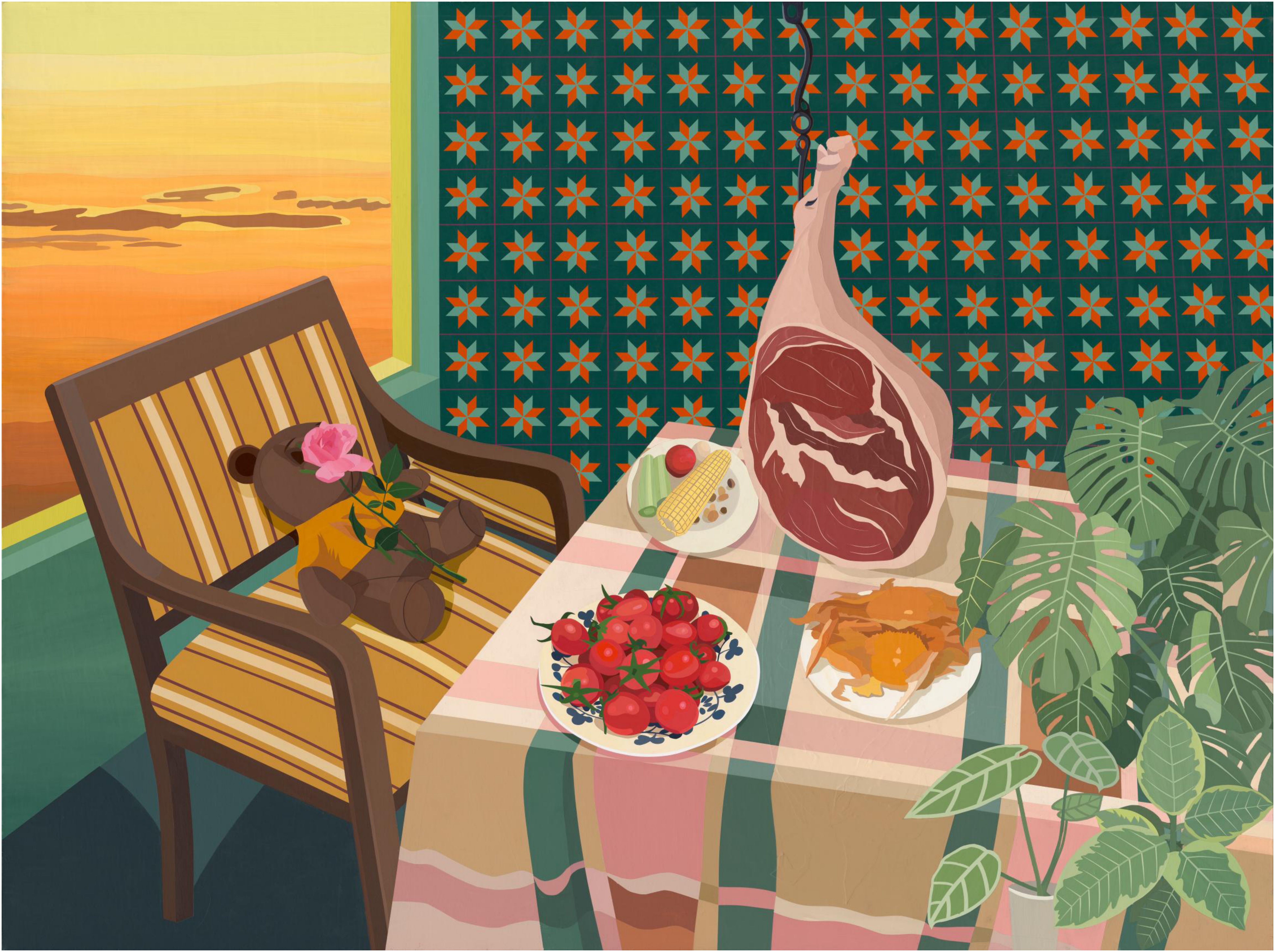 夕阳，天使，肉 —— 时砚亮的新静物（二）《这是一个悲伤的故事》