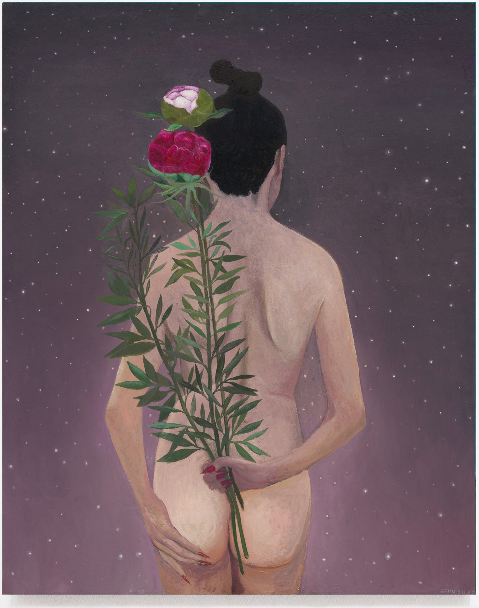葛辉《花:一个女子的背影》