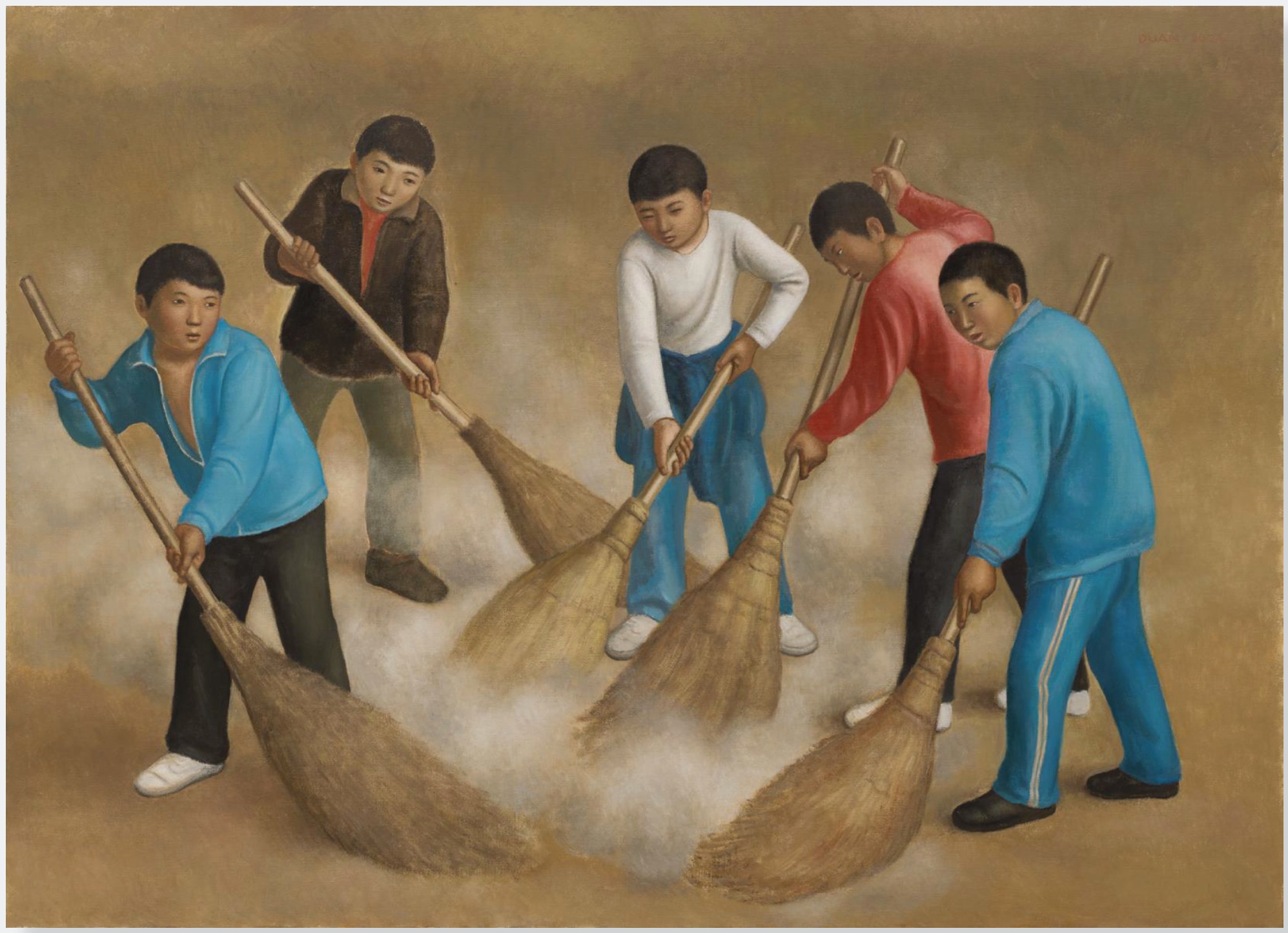 段建伟《扫地》