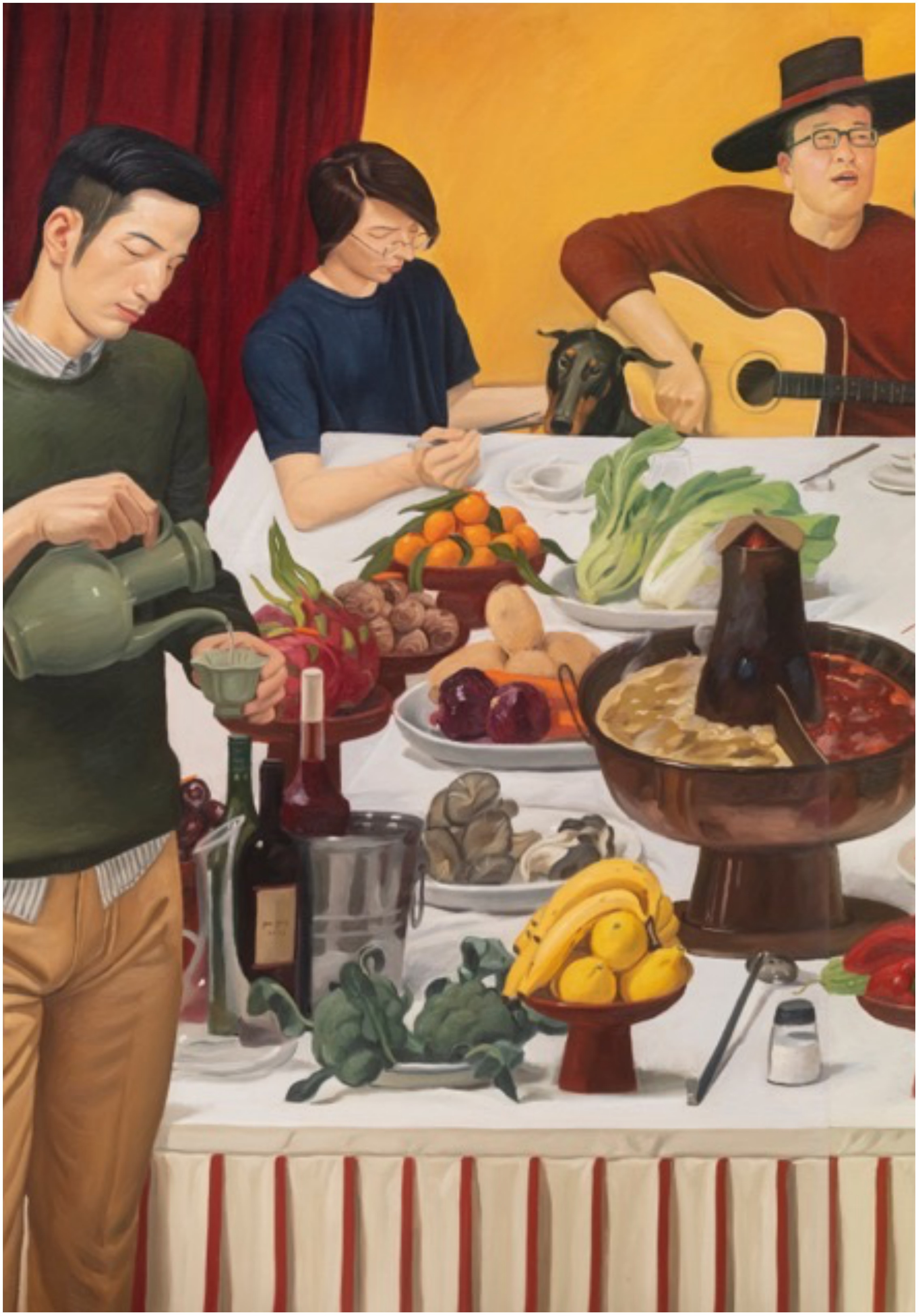 尤勇《餐桌上的聚会》