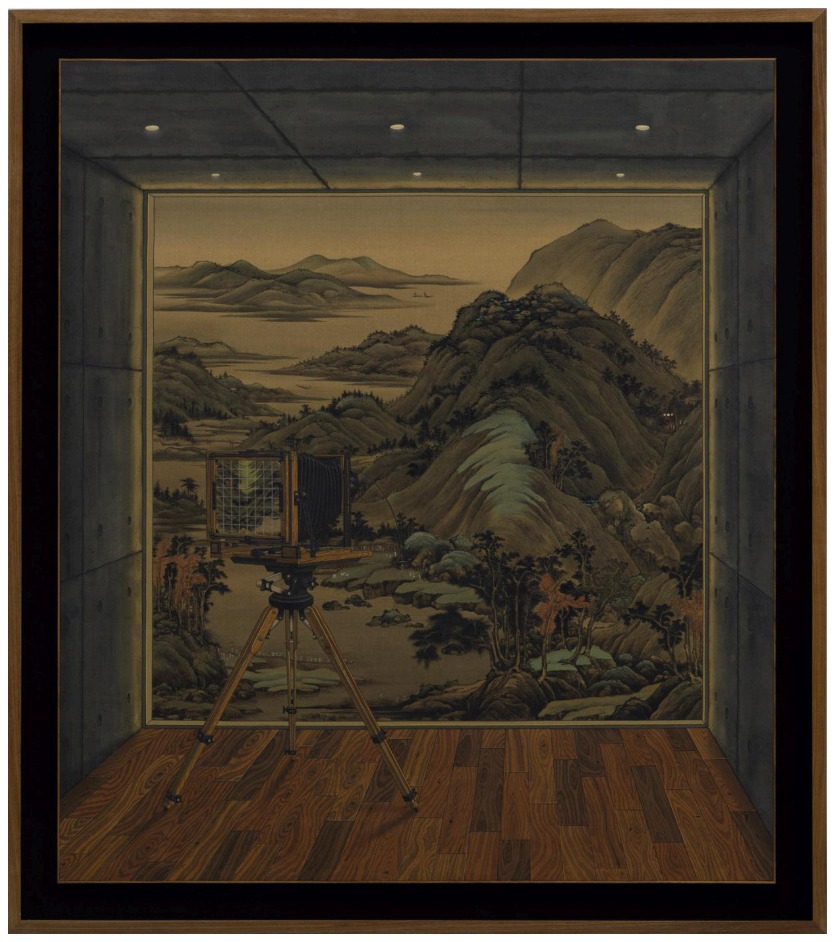 王赫《窗中景——龙宿郊民》