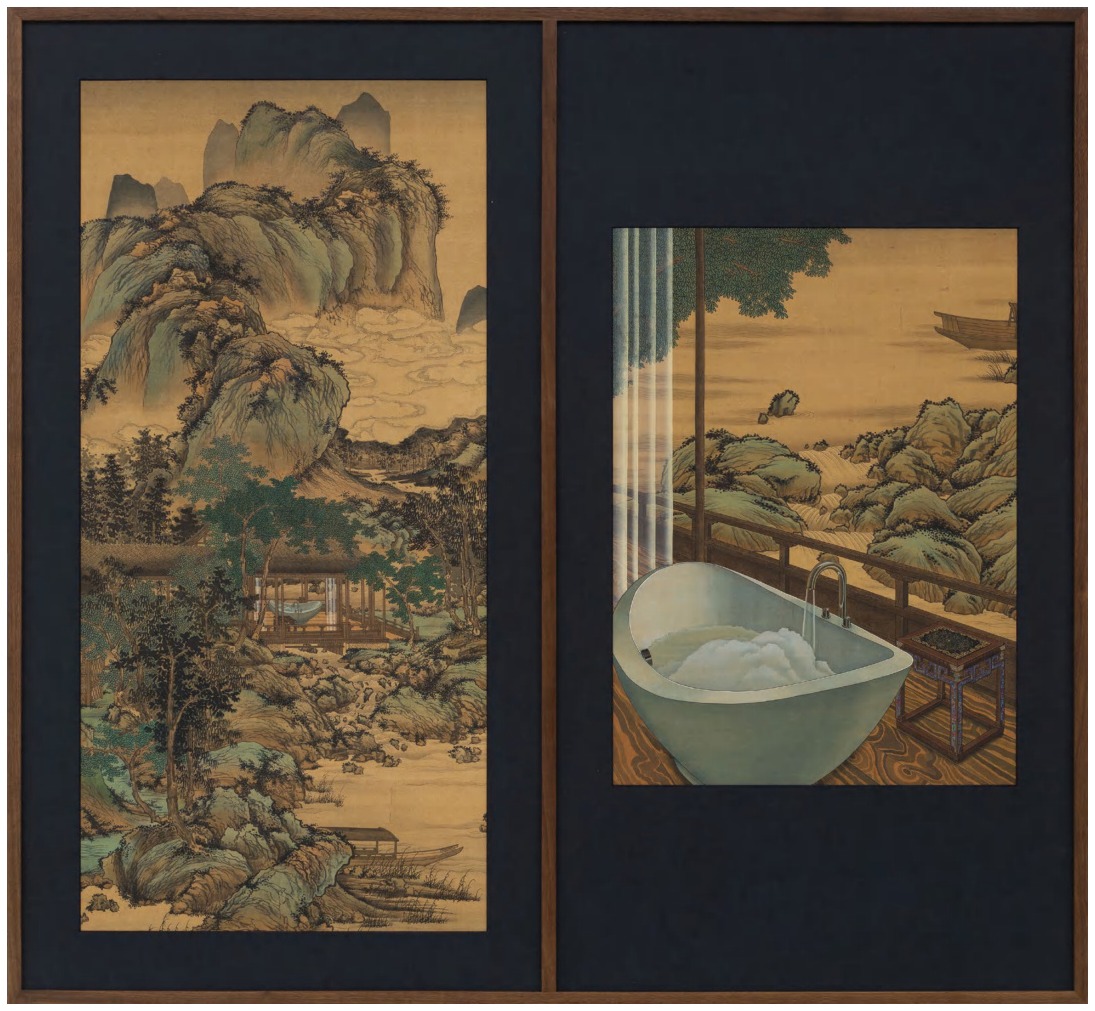 王赫《窗中景——山居纳凉》