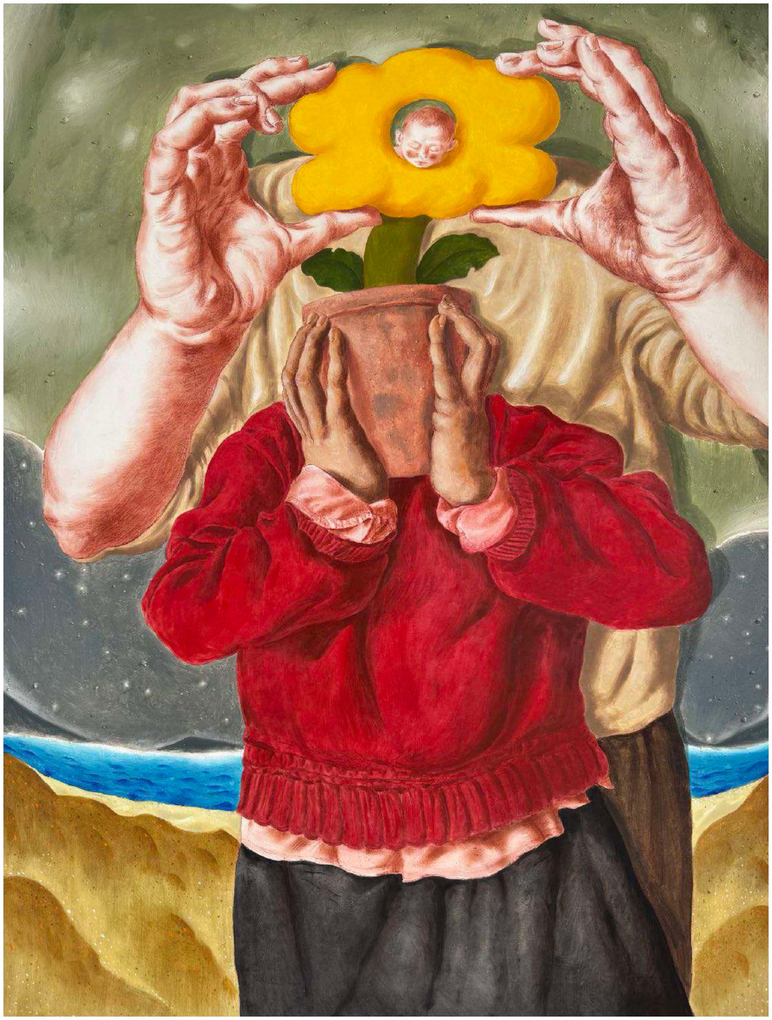 灯芯《如同波浪起伏的地平线》
