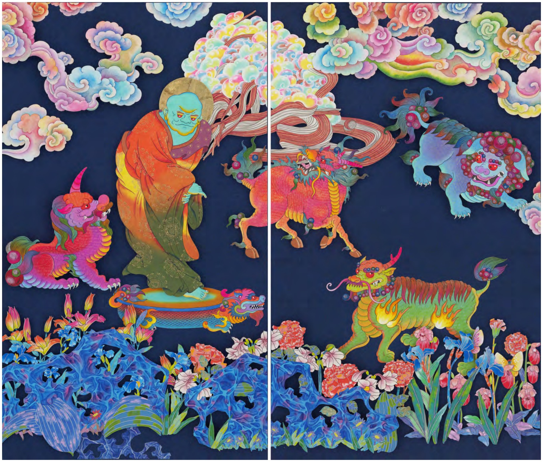 人间蜃景《罗汉出游图》