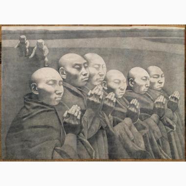 方力钧 （B.1963） 素描（之六）