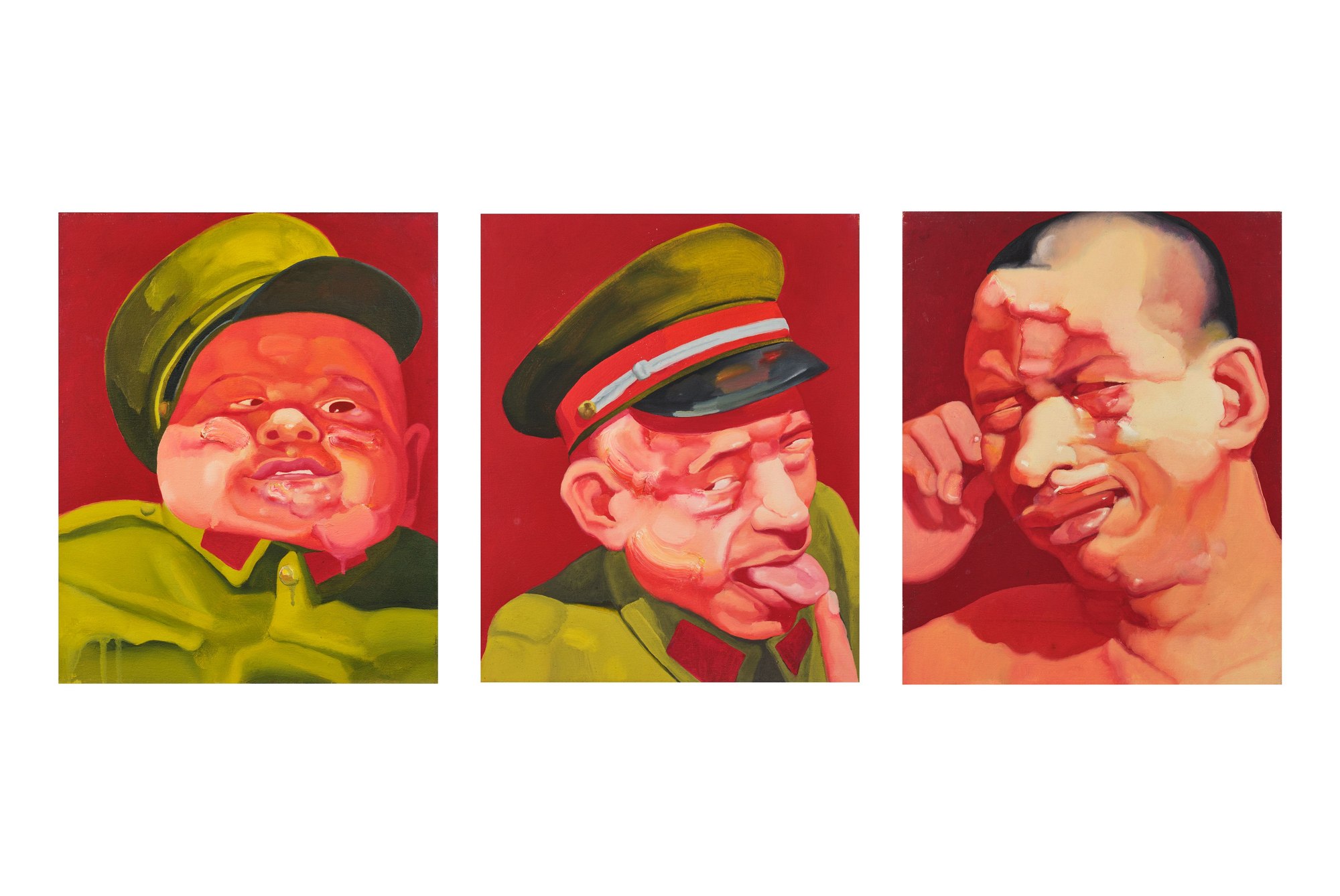 Police Series No. 20 & 42 & 66 (Three Works) each: 41 x 33 cm (16 1/8 x 13 in).