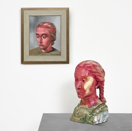 zhang xiaogang 張曉剛 | i. portrait no. 5 ii. red girl (two works) i. 5 號肖像 ii. 紅色女孩（兩件作品）