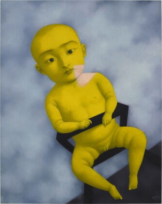 zhang xiaogang 張曉剛 | bloodline: yellow baby girl 血緣：黃色女嬰