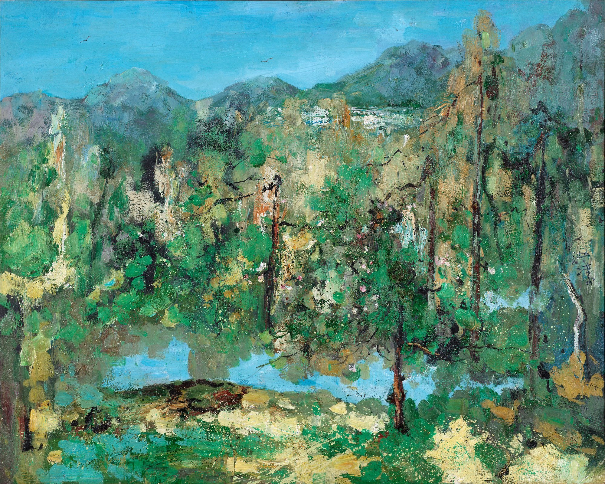 HONG LING (b.1955) 湖边 Riverside