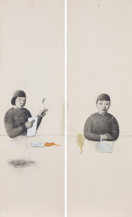 JI DACHUN (b.1968) 男孩与女孩 boy and girl