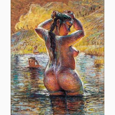 罗中立 （b.1948） 浴女