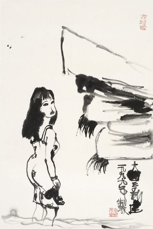 过河少女