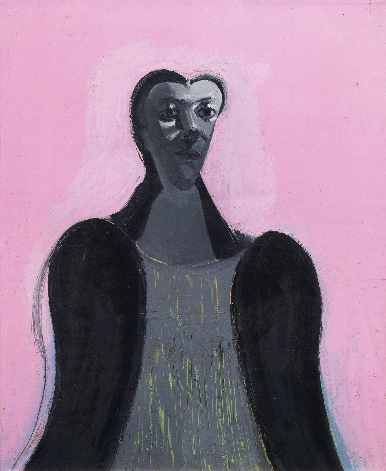 MA KE (b.1970) 肖像紫背景 Portrait with Purple Background