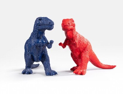 dinosaure rouge, made in china (i) ; dinosaure bleu, made in china (ii) [2 works] | dinosaure rouge, made in china (i) ; dinosaure bleu, made in china (ii) [2 oeuvres]