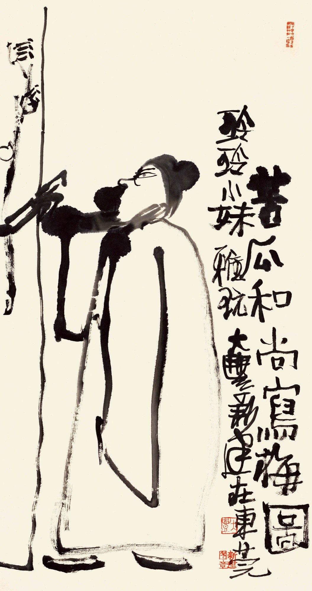 苦瓜和尚写梅图
