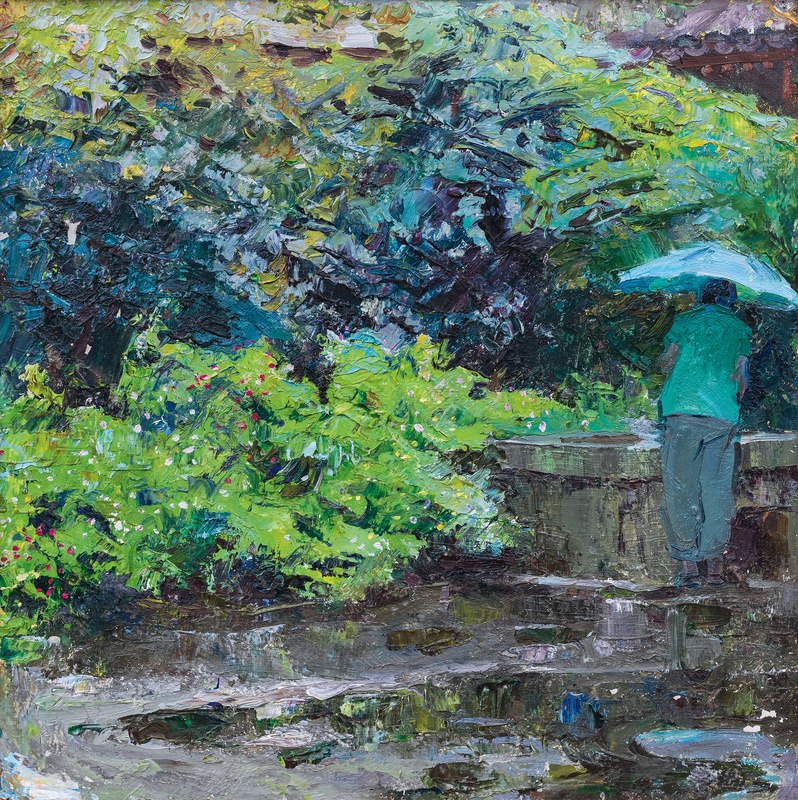 雨中