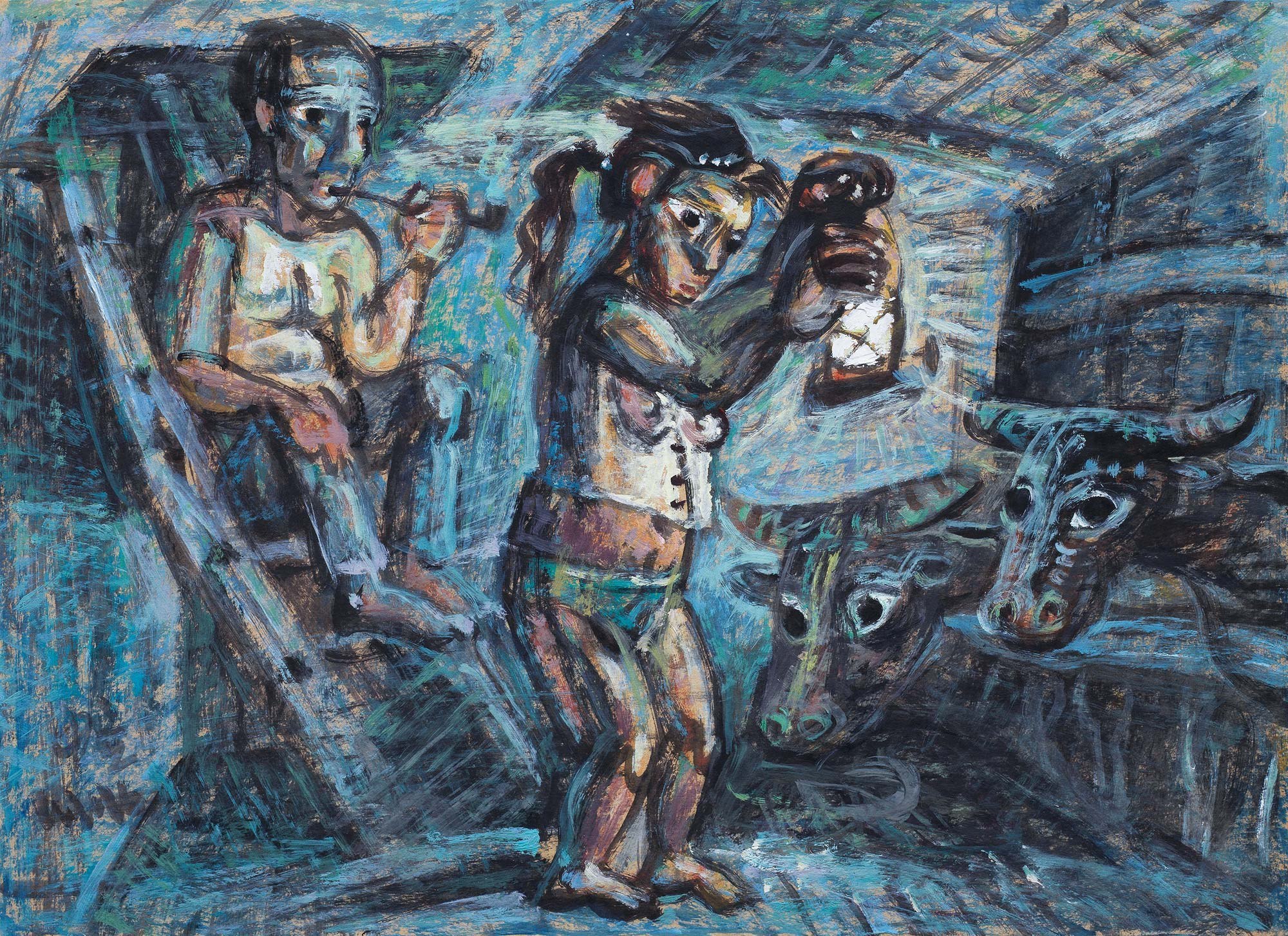 LUO ZHONGLI (b.1948) 巴山夜话 LATE NIGHT IN BASHAN