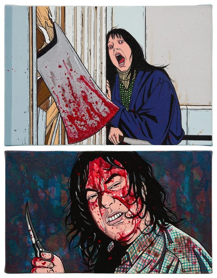 Two works: (i) Victim Series – The Shining; (ii) Infectious Series – Ebola
