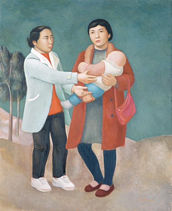 DUAN JIANWEI (b.1961) 抱小孩 holding a child