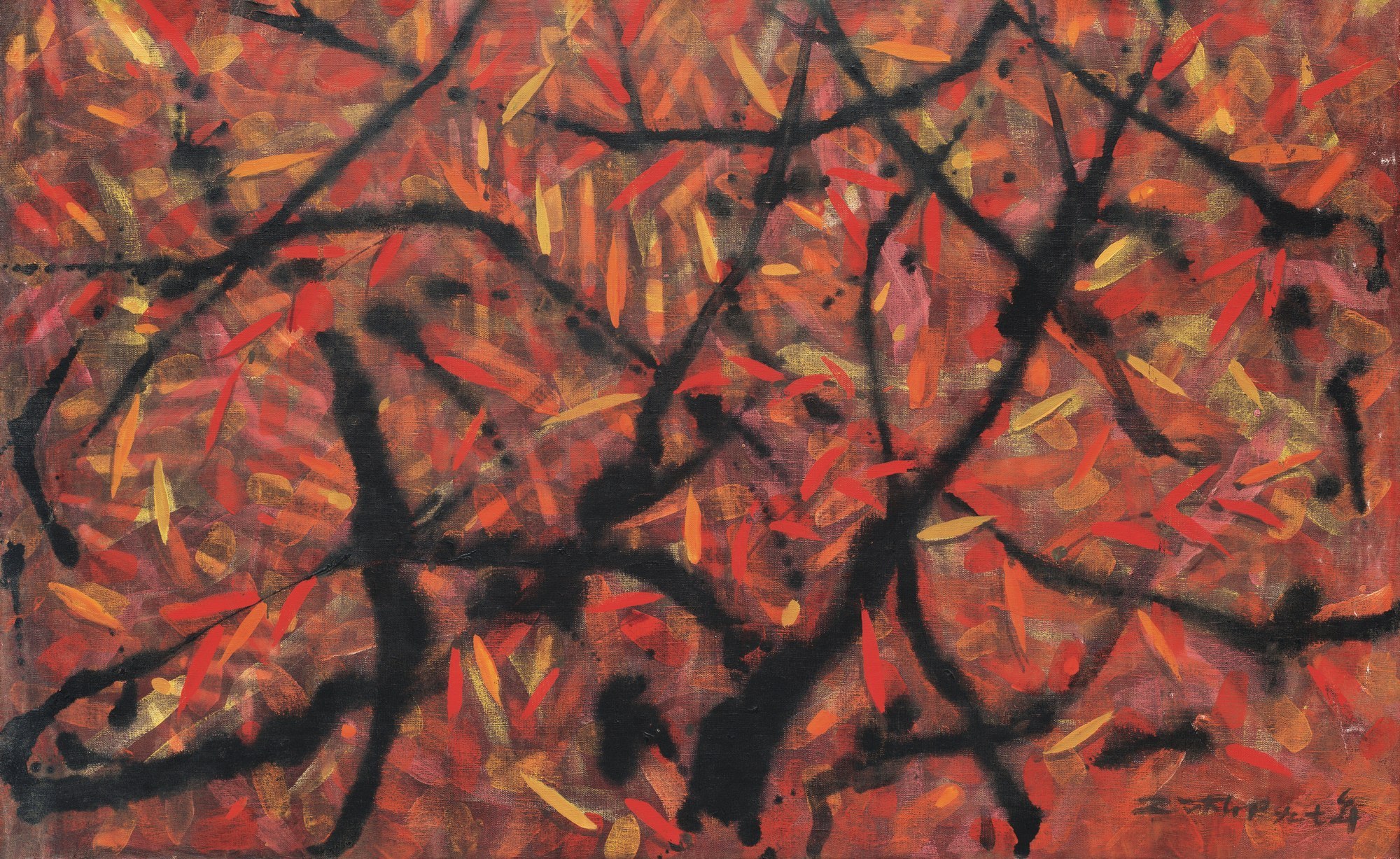 LUO GONGLIU (1916-2004) 霜叶红于二月花 the flowers of early spring