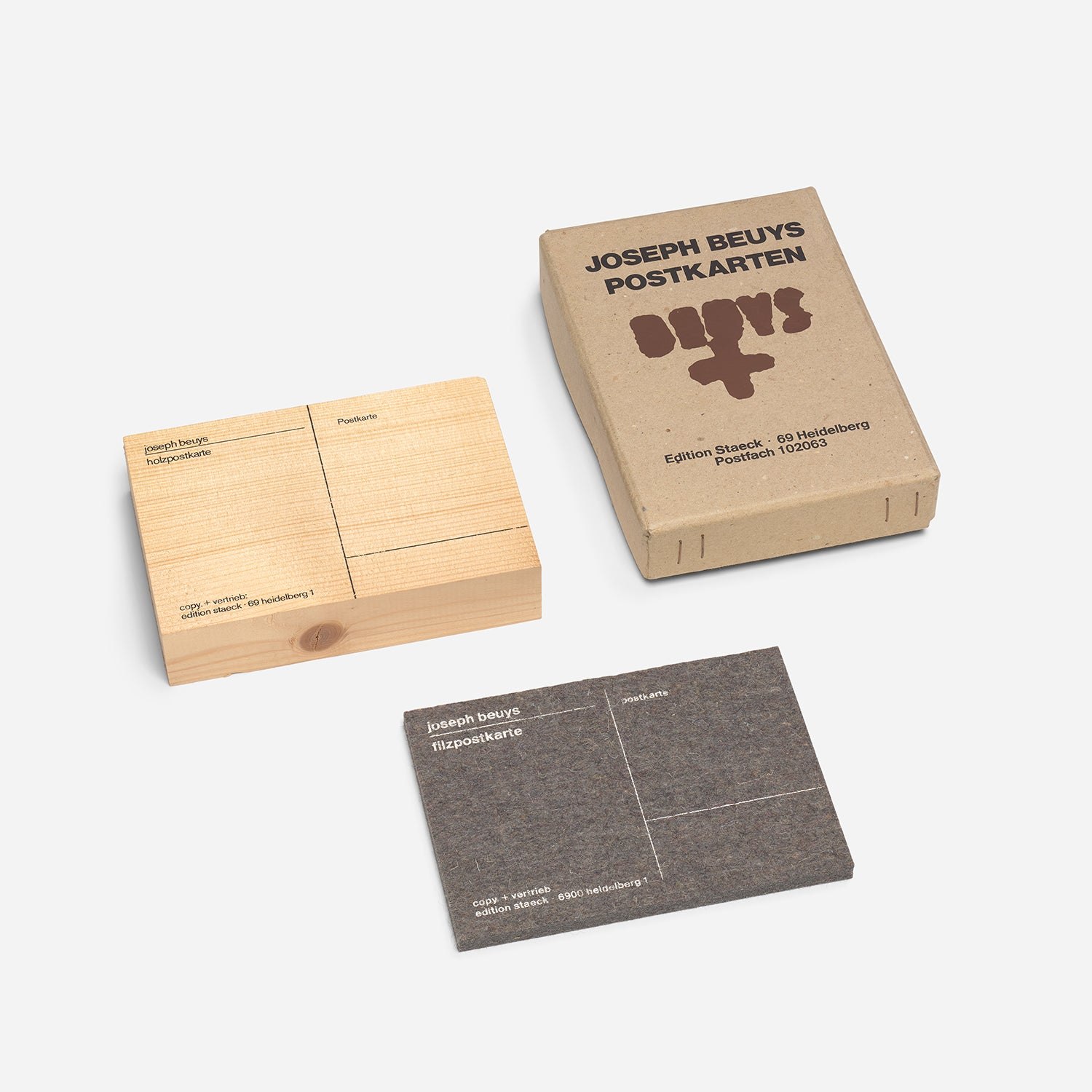 Holzpostkarte (Wood Postcard) (S. 104); and Filzpostkarte (Felt Postcard) (S. 539)