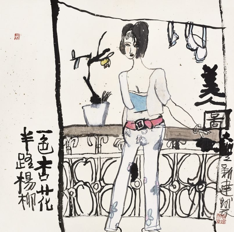 一色杏花半路杨柳