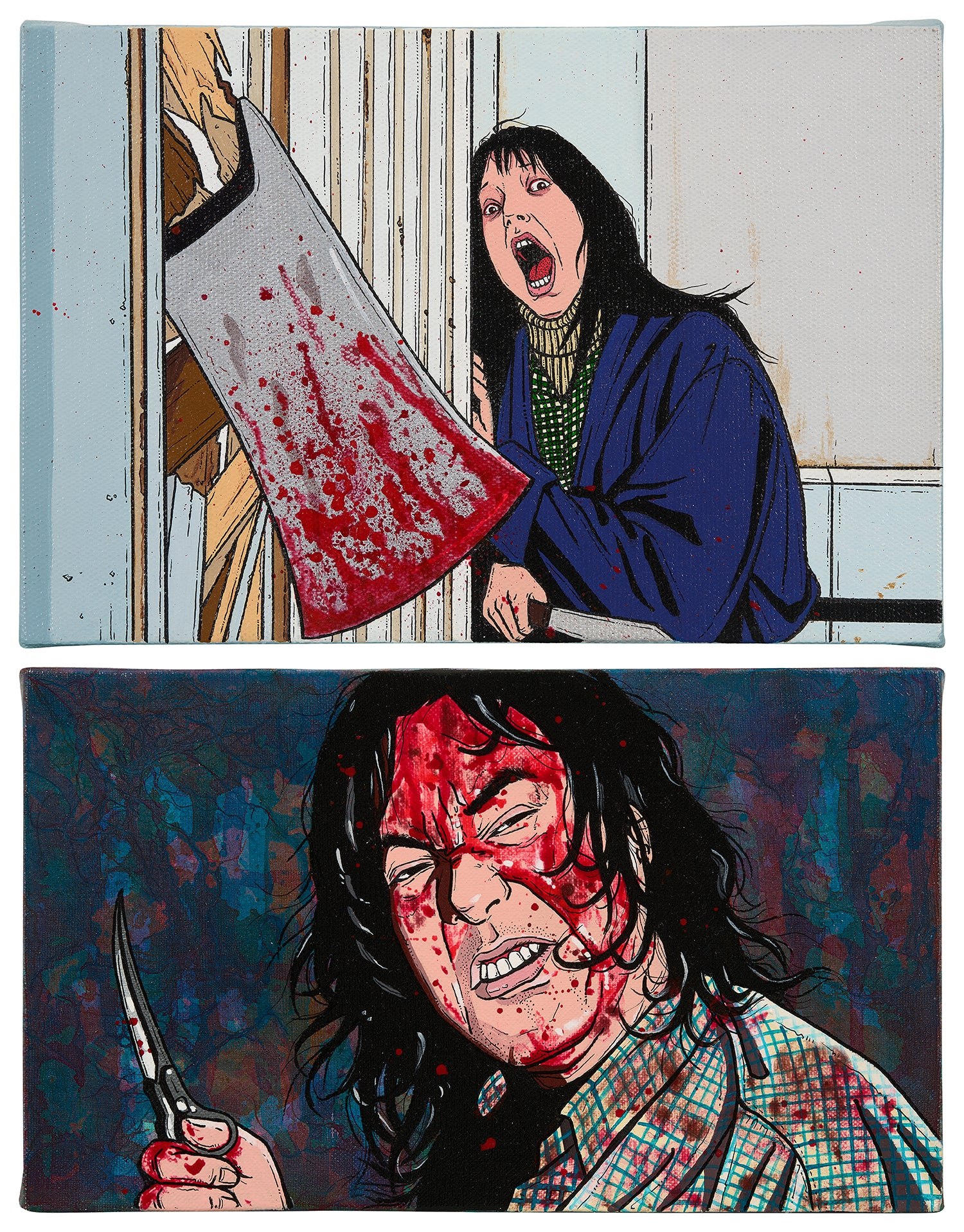Two works: (i) Victim Series – The Shining; (ii) Infectious Series – Ebola