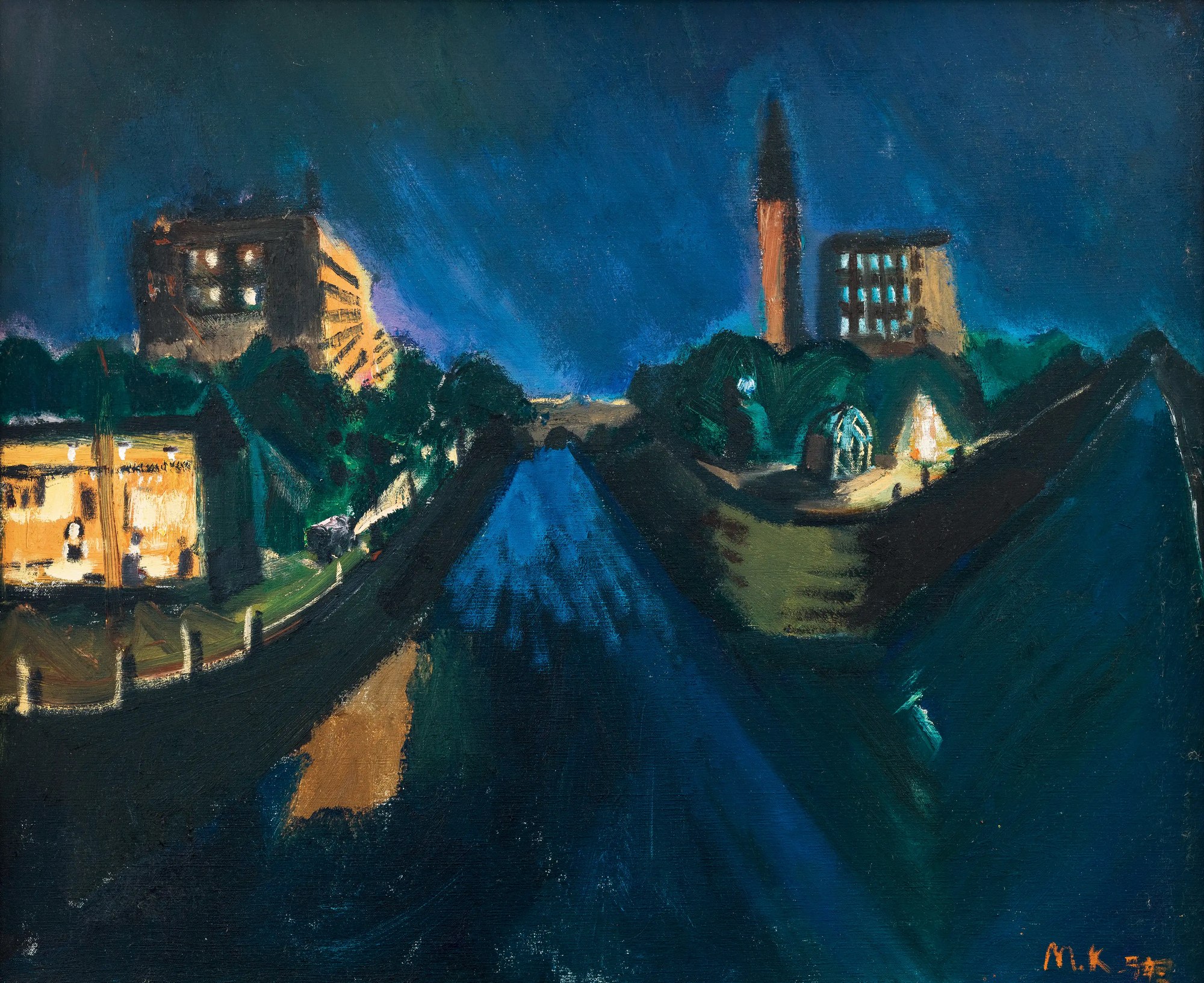 金刚桥头的海河夜景
