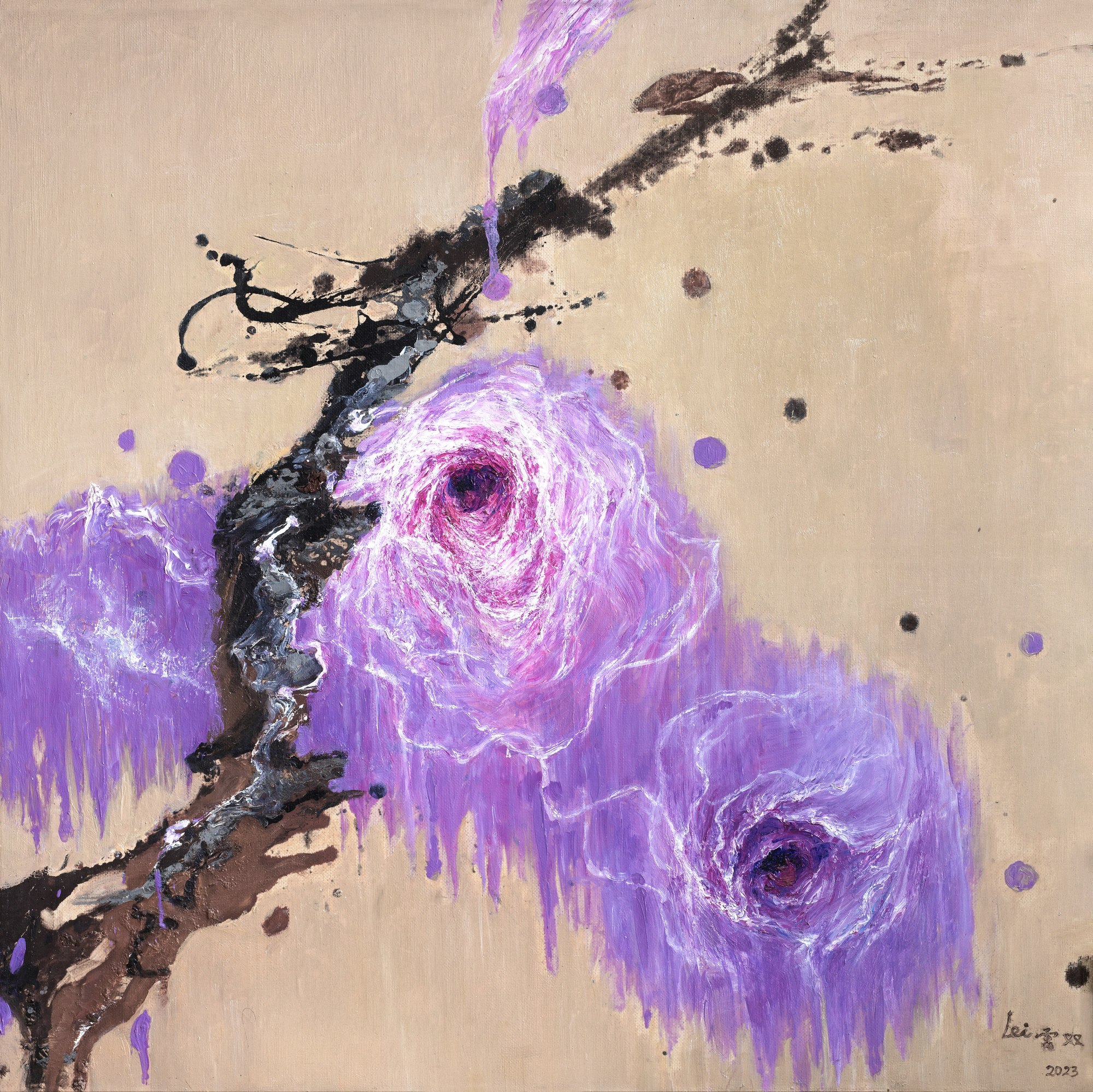 LEI SHUANG (b.1950) 向里尔克致意的玫瑰之十五 Homage to Rilke Rose No.15