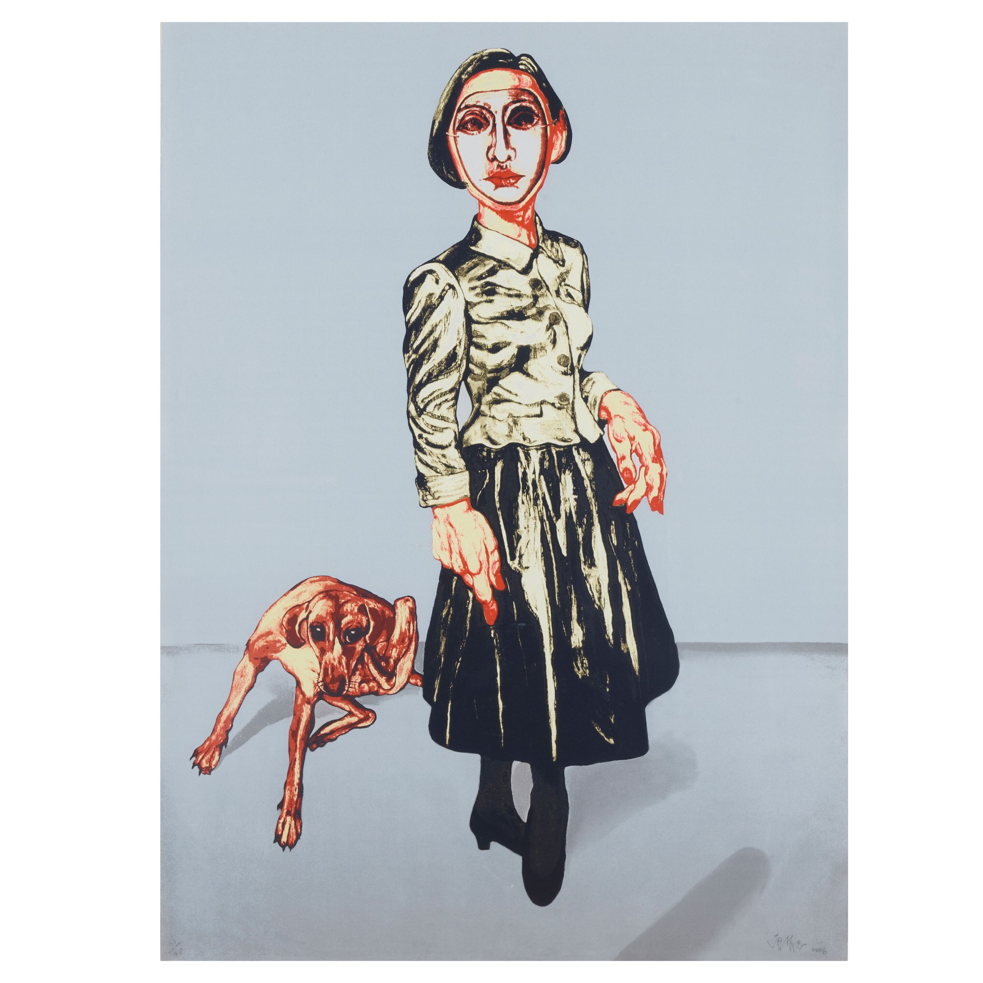 Woman and Dog, from Mask Series