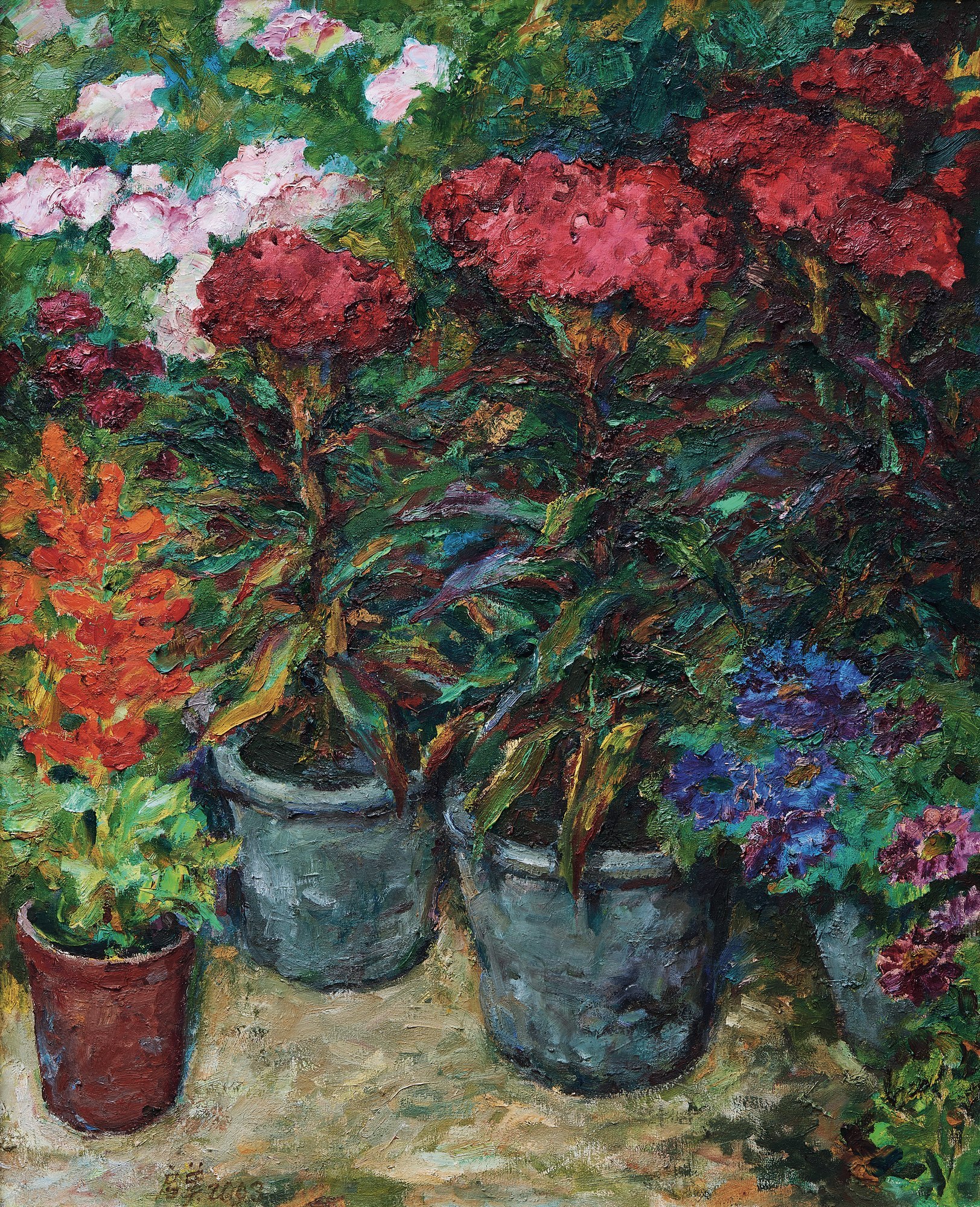 WEI QIMEI (1923-2009) 鸡冠花 Celosia