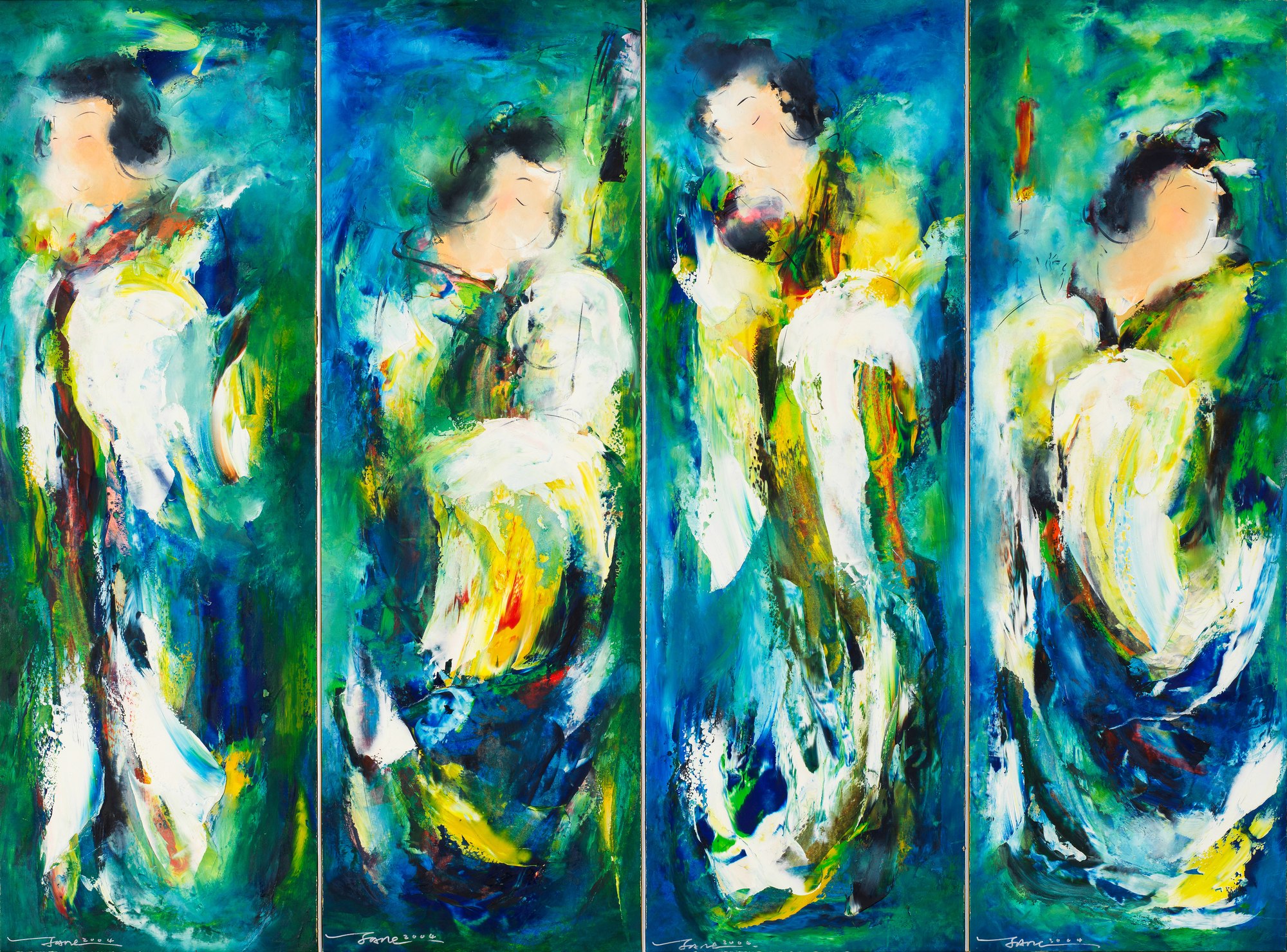 b.1973 仕女系列26（四联作）