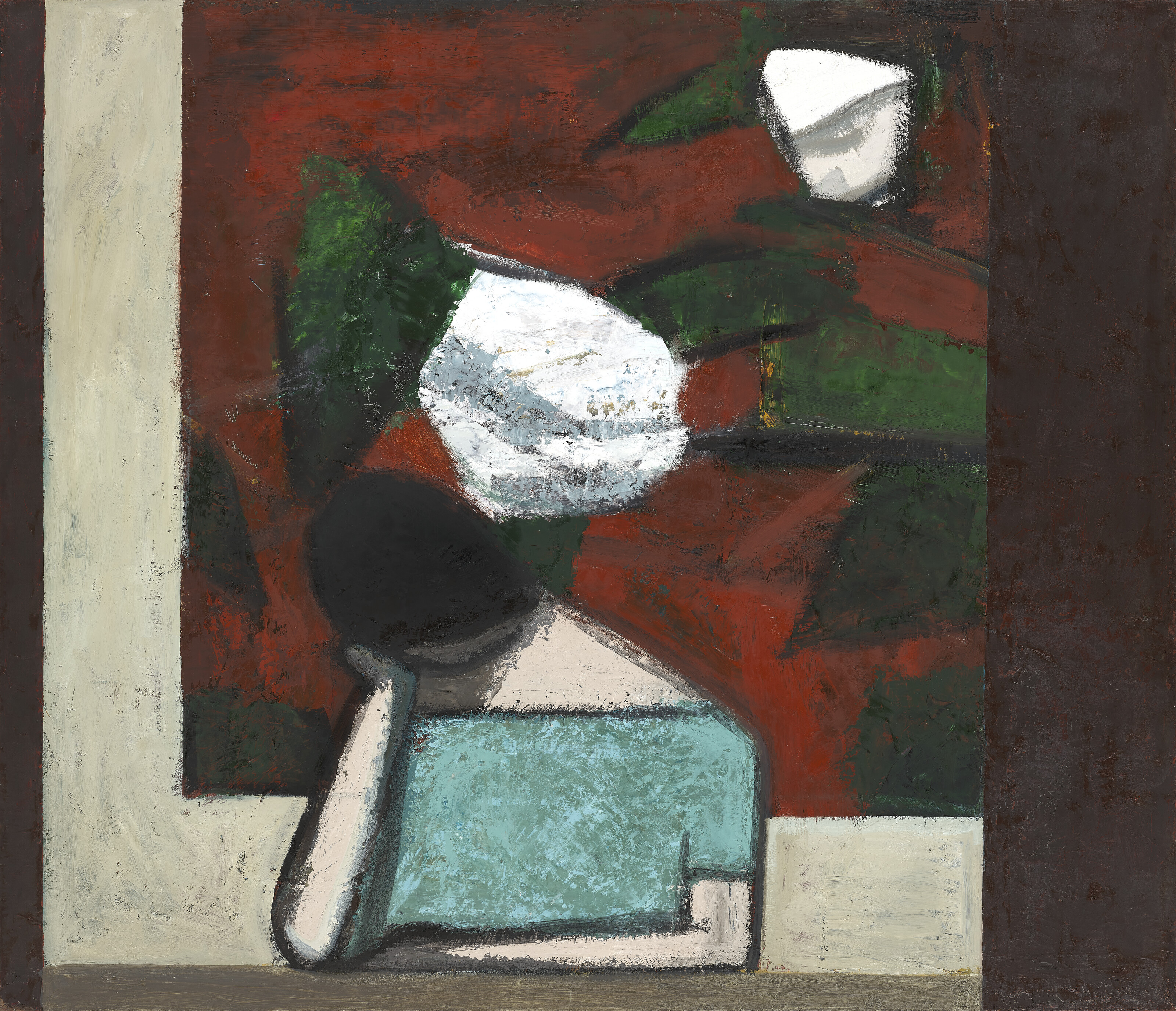 Contemplation Before a Floral Painting