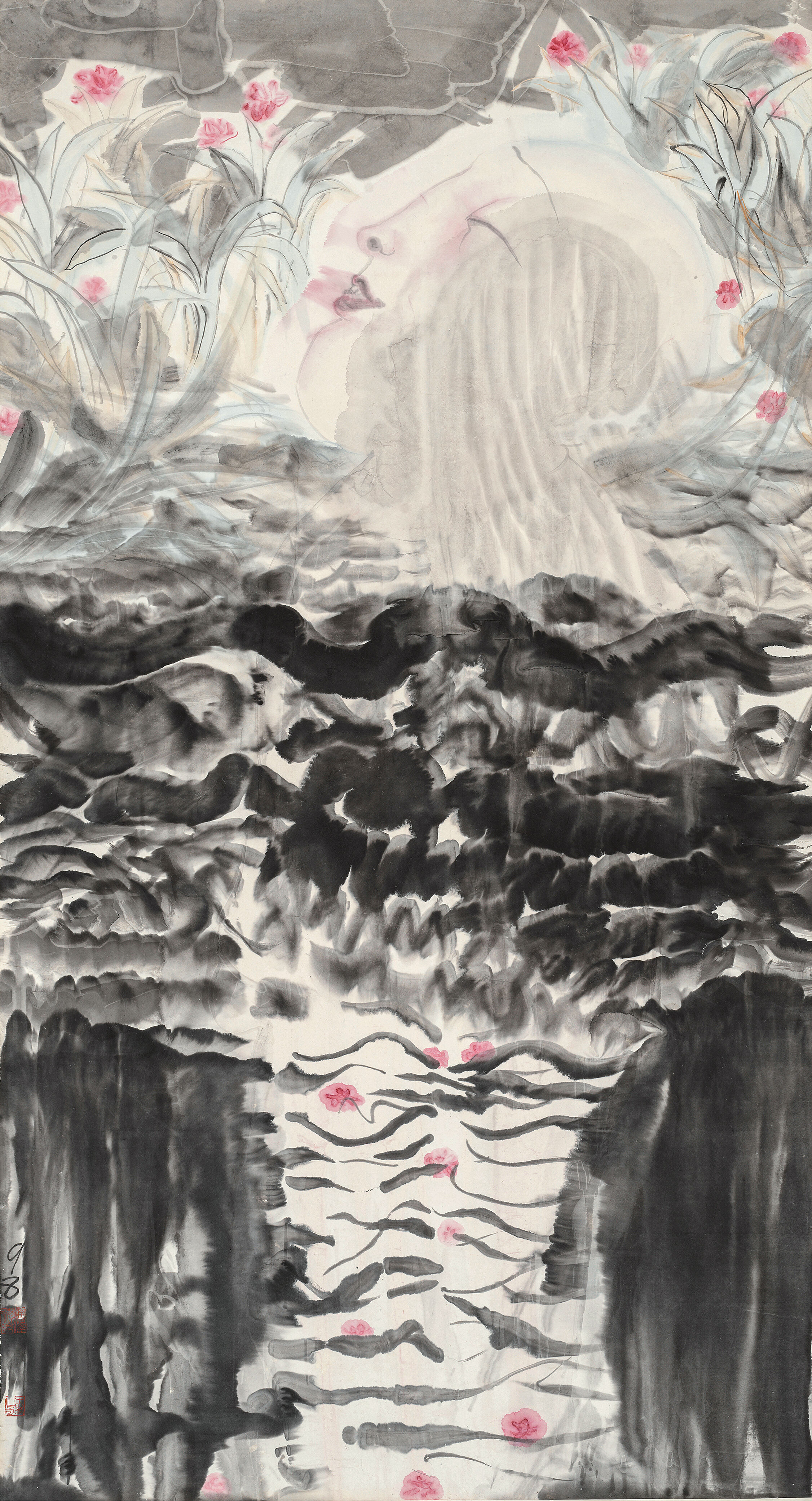 李津  水中花