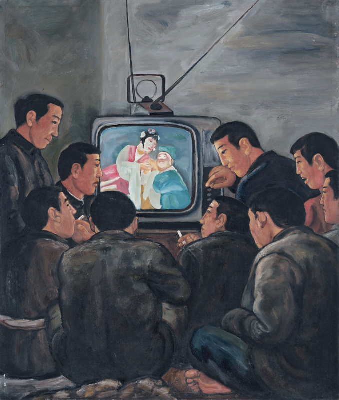 大家一起看电视